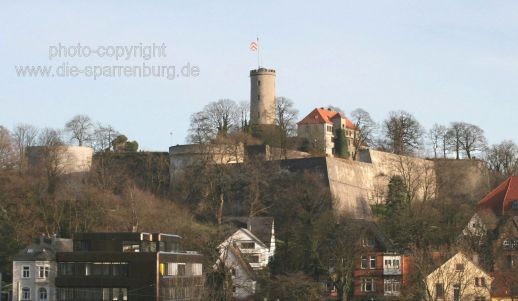 Sparrenburg, Gesamtanlage vom Johannisberg aus gesehen: 33,9 KB